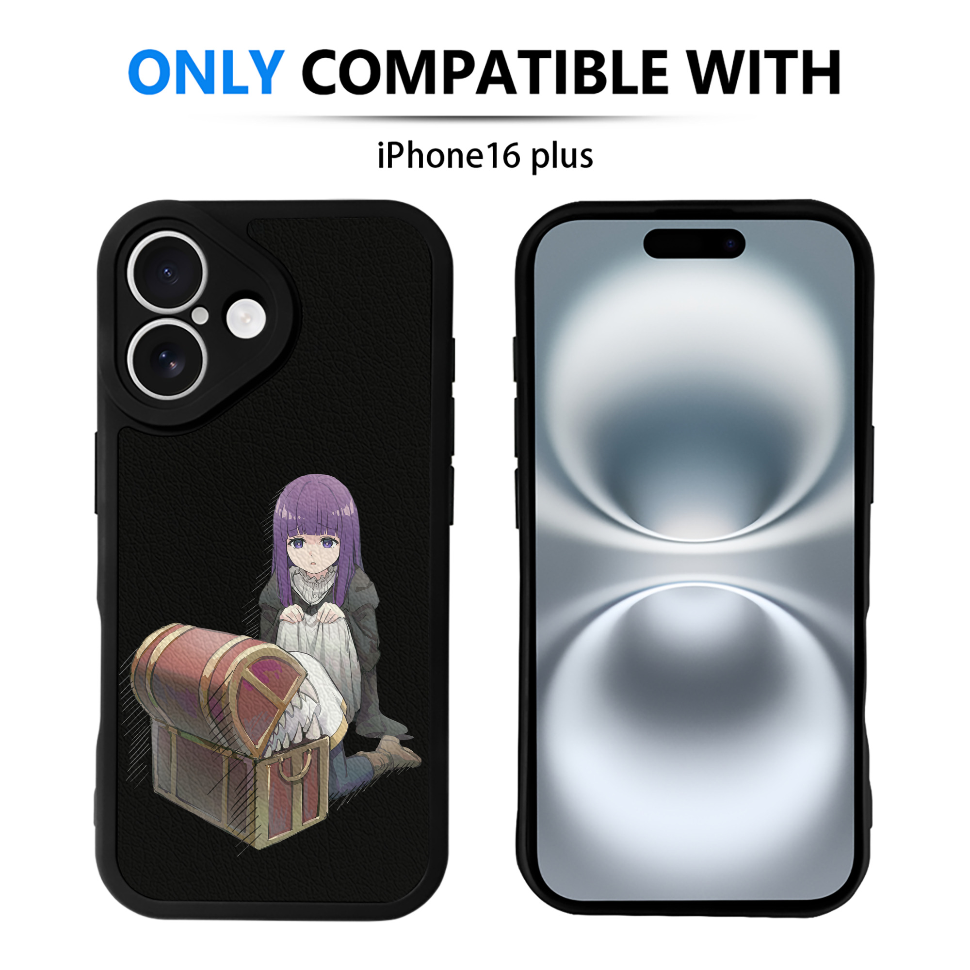（画像用） 葬送のフリーレン Frieren 【iPhone 16シリーズ対応】シリコンスマホケース（レザー調） 材質：シリコン